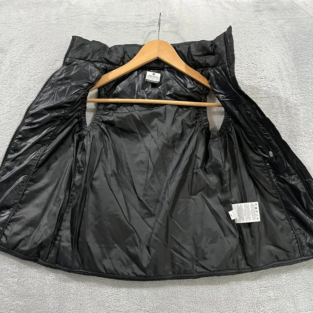 Nike Puffer Vest Girls Small Black Full Zip Insulated Black Grunge Y2K Retro‎